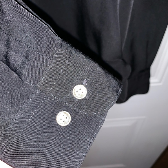 Elliott Men’s Black Button up long sleeve dress shirt - Picture 6 of 7